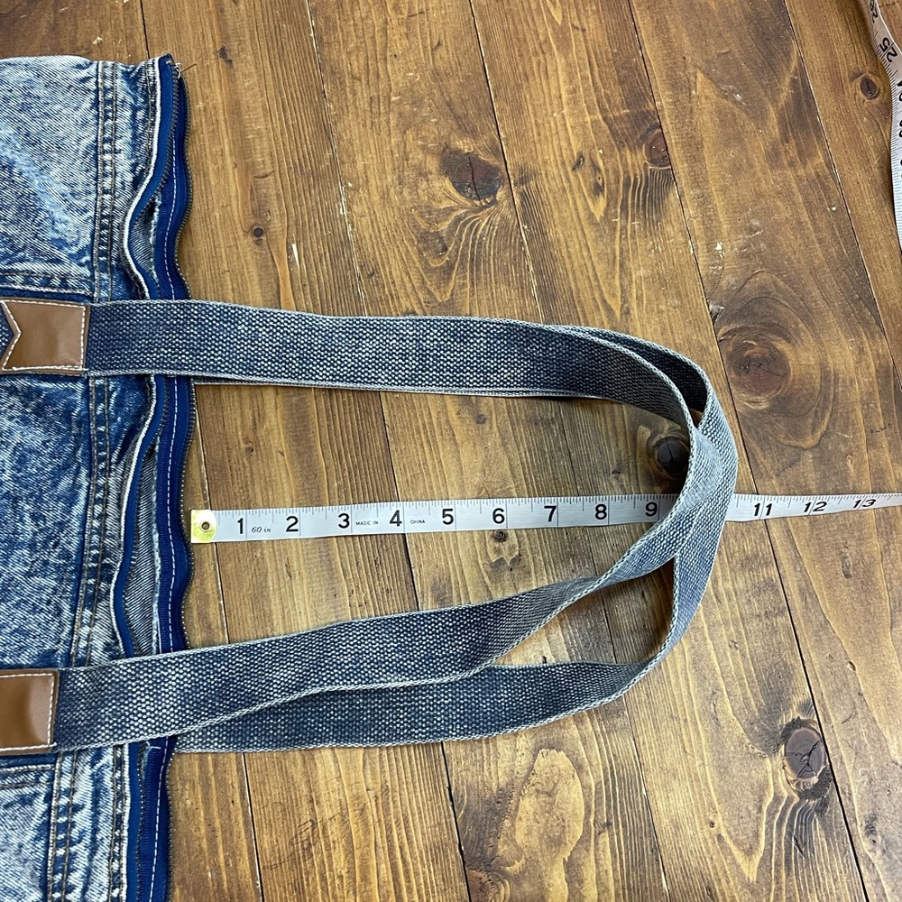 Shane vintage zip top denim tote bag - Picture 4 of 7